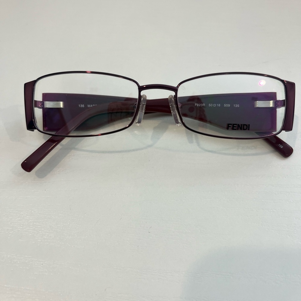 Fendi Burgundy Rectangular Glasses